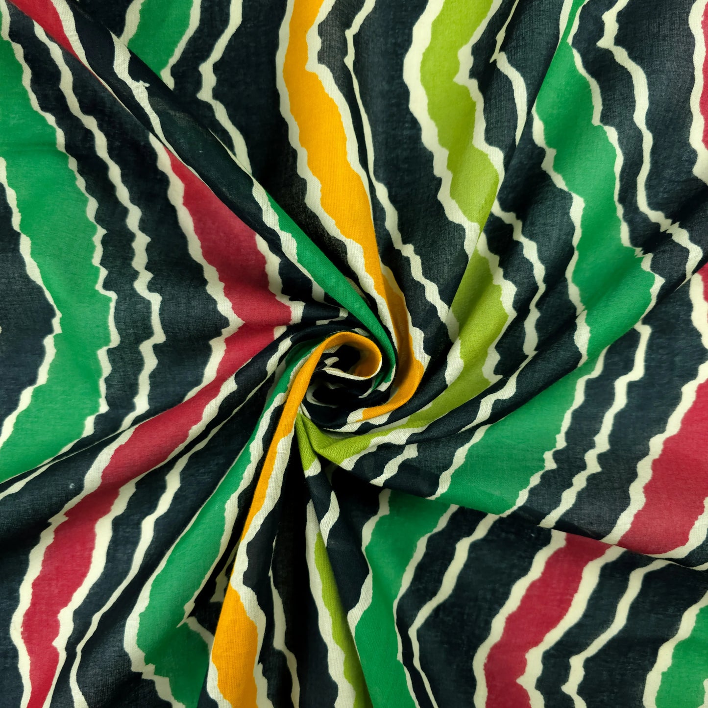 Jaipuri Leheriya Printed Cotton Mulmul Fabric