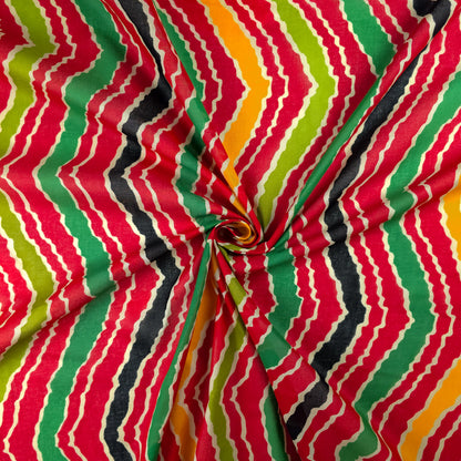 Jaipuri Leheriya Printed Cotton Mulmul Fabric