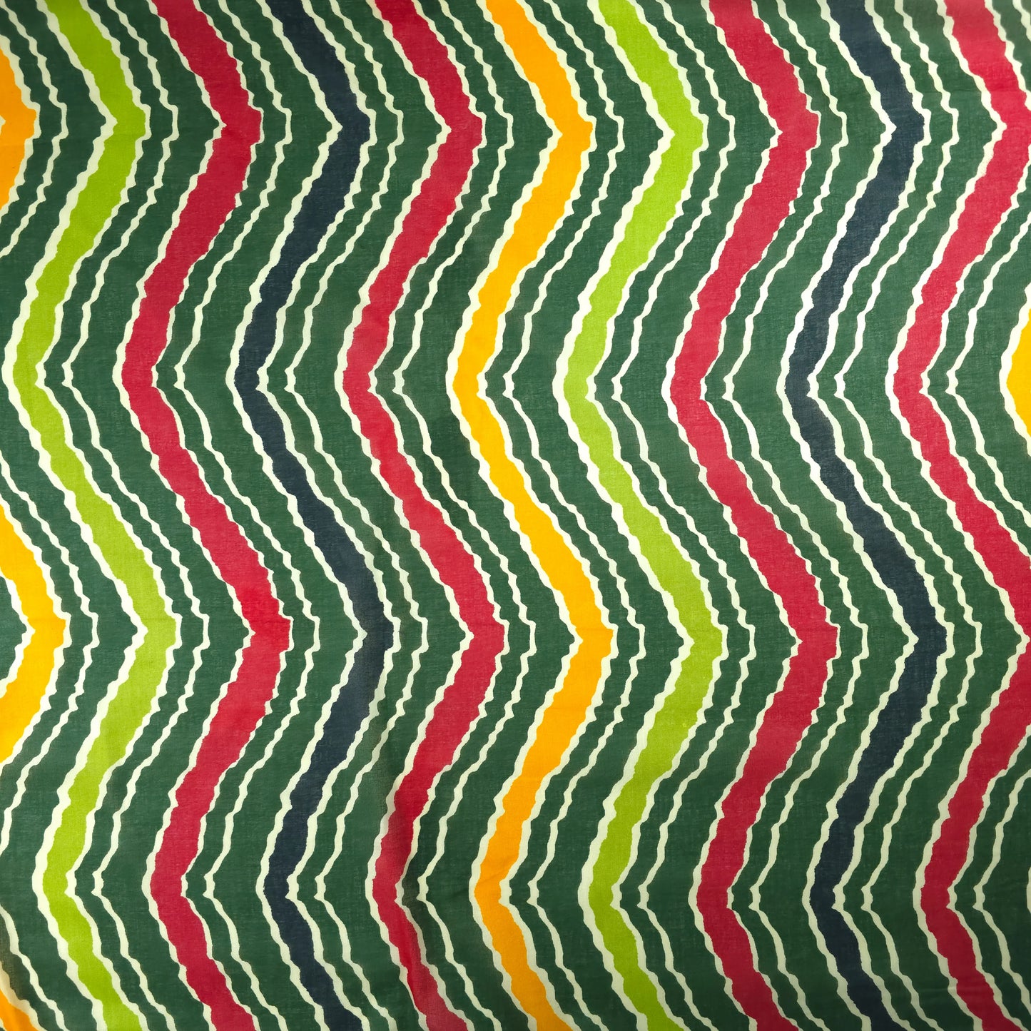 Jaipuri Leheriya Printed Cotton Mulmul Fabric
