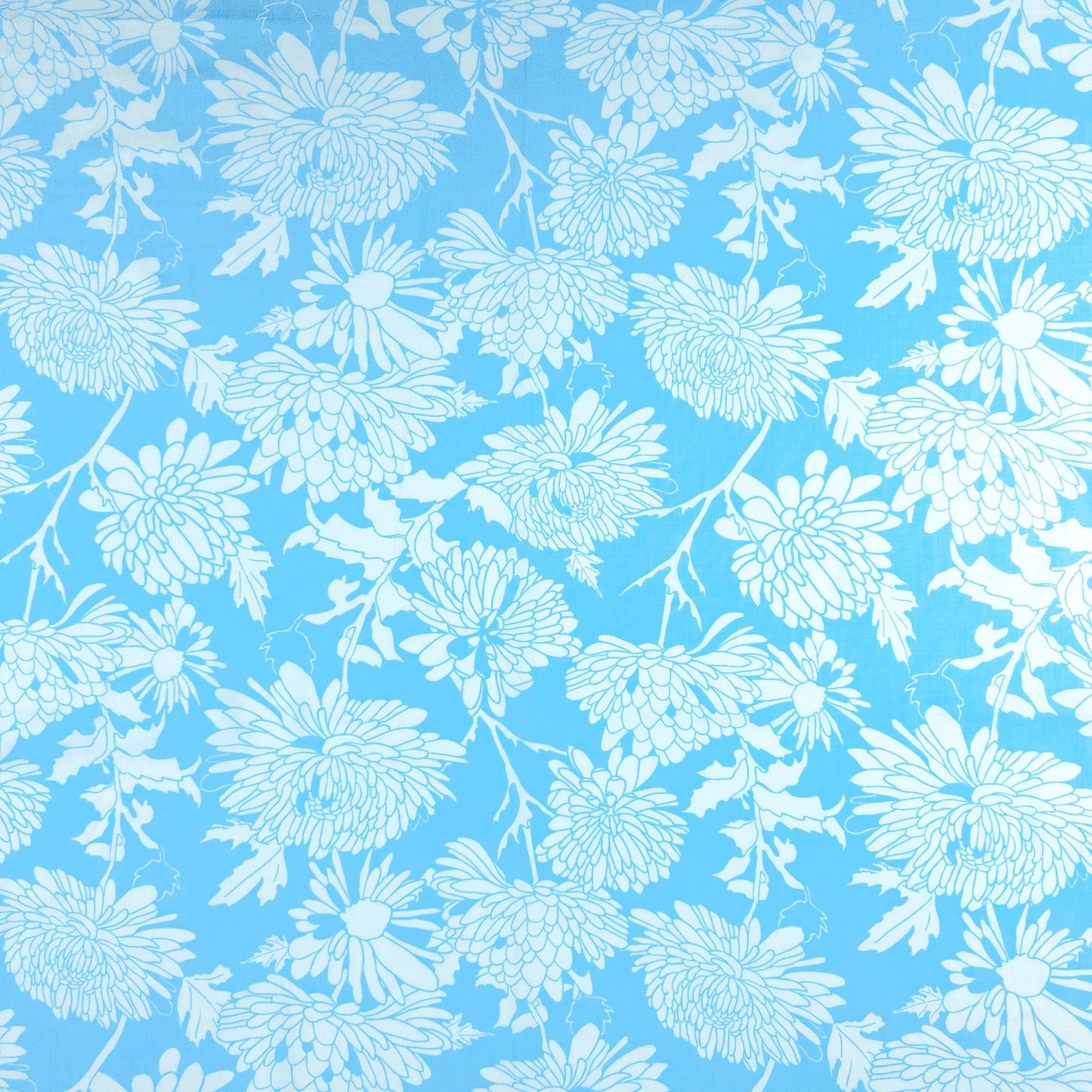 Elegant Chrysanthemum Printed Rayon Fabric