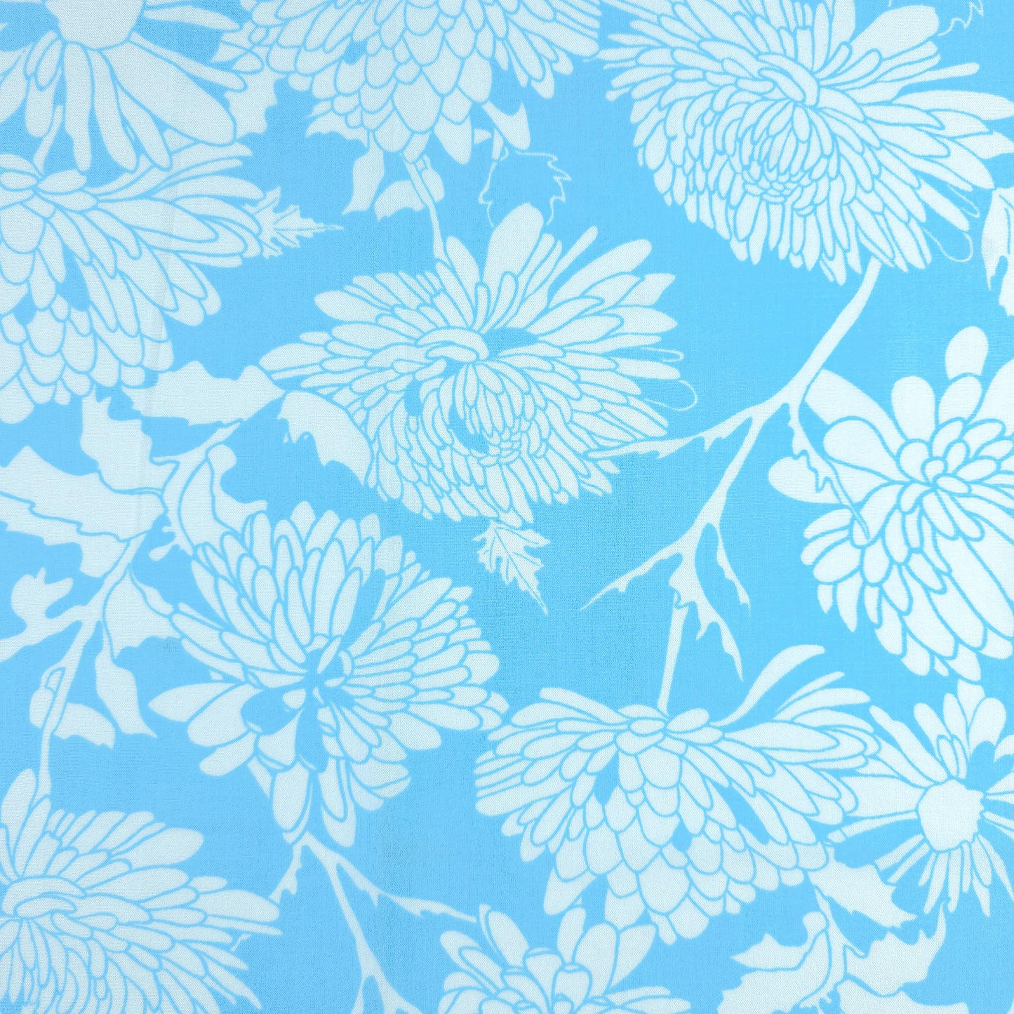 Elegant Chrysanthemum Printed Rayon Fabric