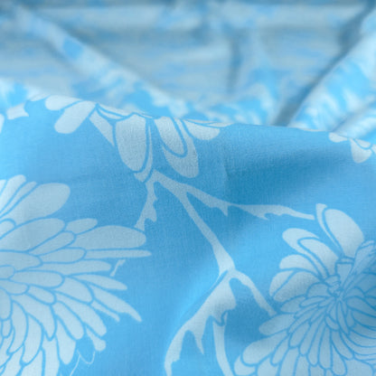 Elegant Chrysanthemum Printed Rayon Fabric