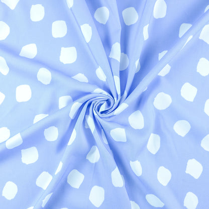 Abstract Polka Dot Printed Rayon Fabric