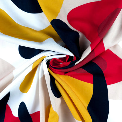 Bold Abstract Pattern Rayon Fabric