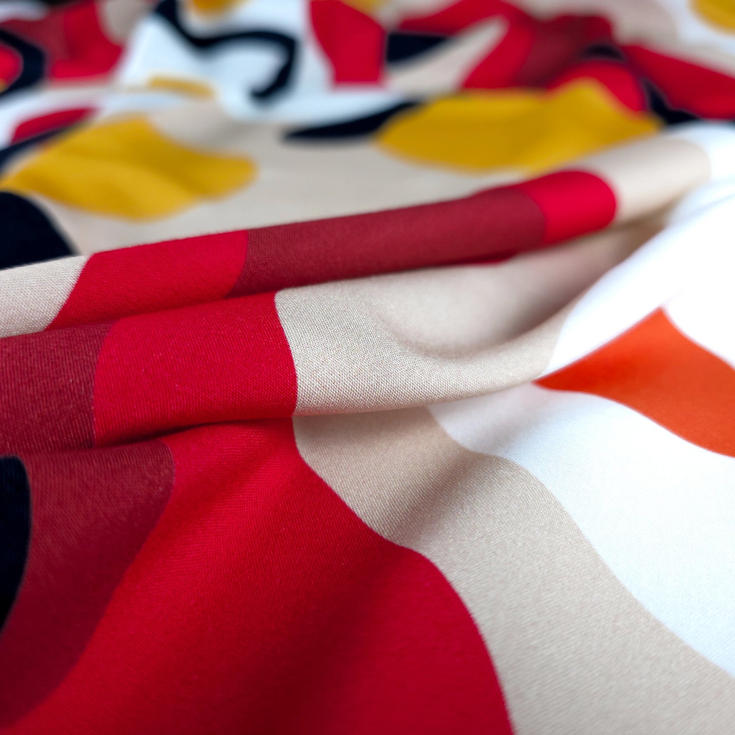 Bold Abstract Pattern Rayon Fabric