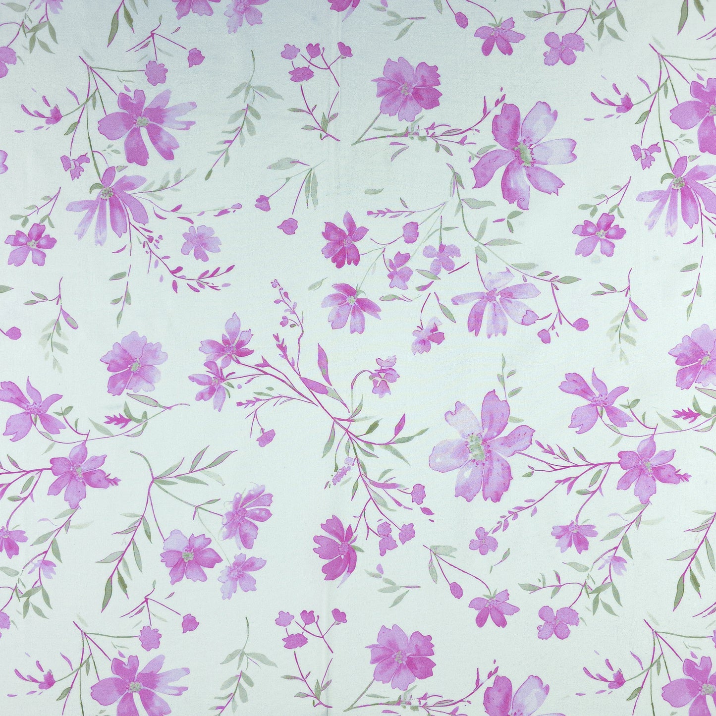 Delicate Blossom Printed Rayon Fabric