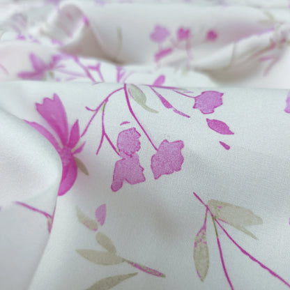 Delicate Blossom Printed Rayon Fabric