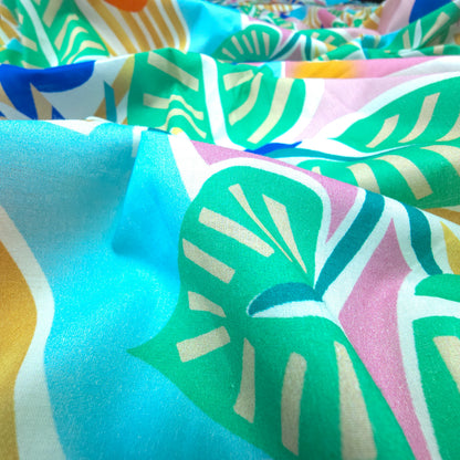 Playful Tropical Fruit Printed Cambric Fabric