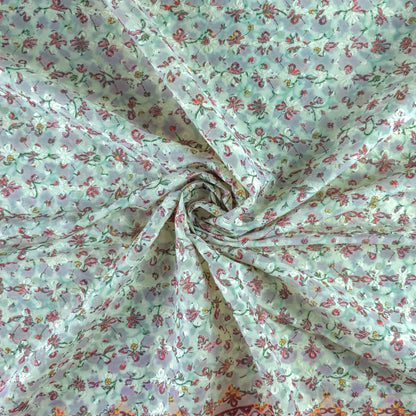 Heritage Floral Border Schiffli Cambric Fabric