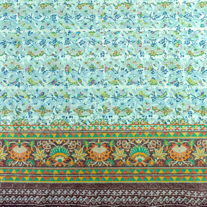 Vintage Floral Border Schiffli Cambric Fabric