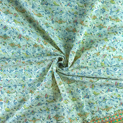 Vintage Floral Border Schiffli Cambric Fabric