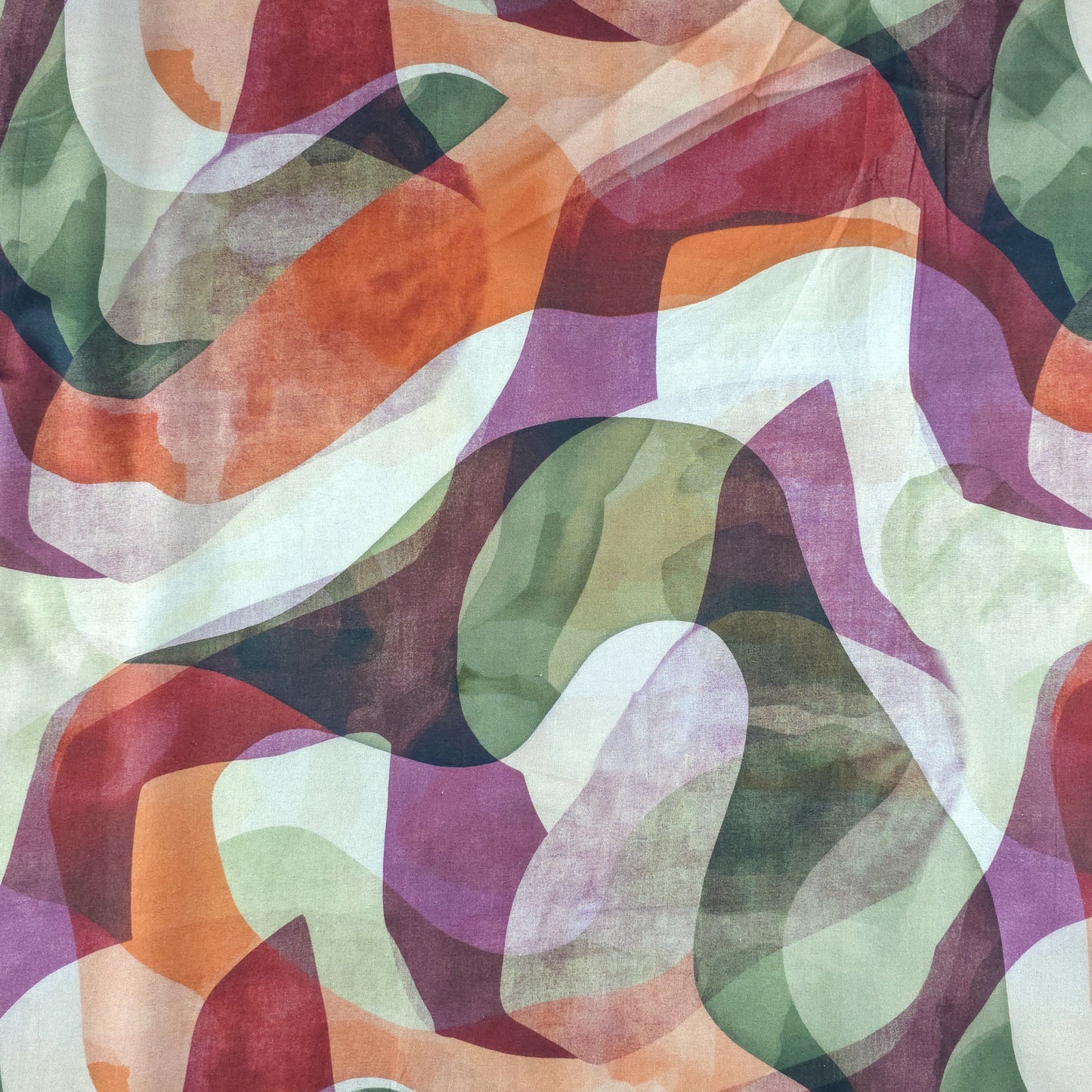 Abstract Fluid Art Printed Cambric Fabric