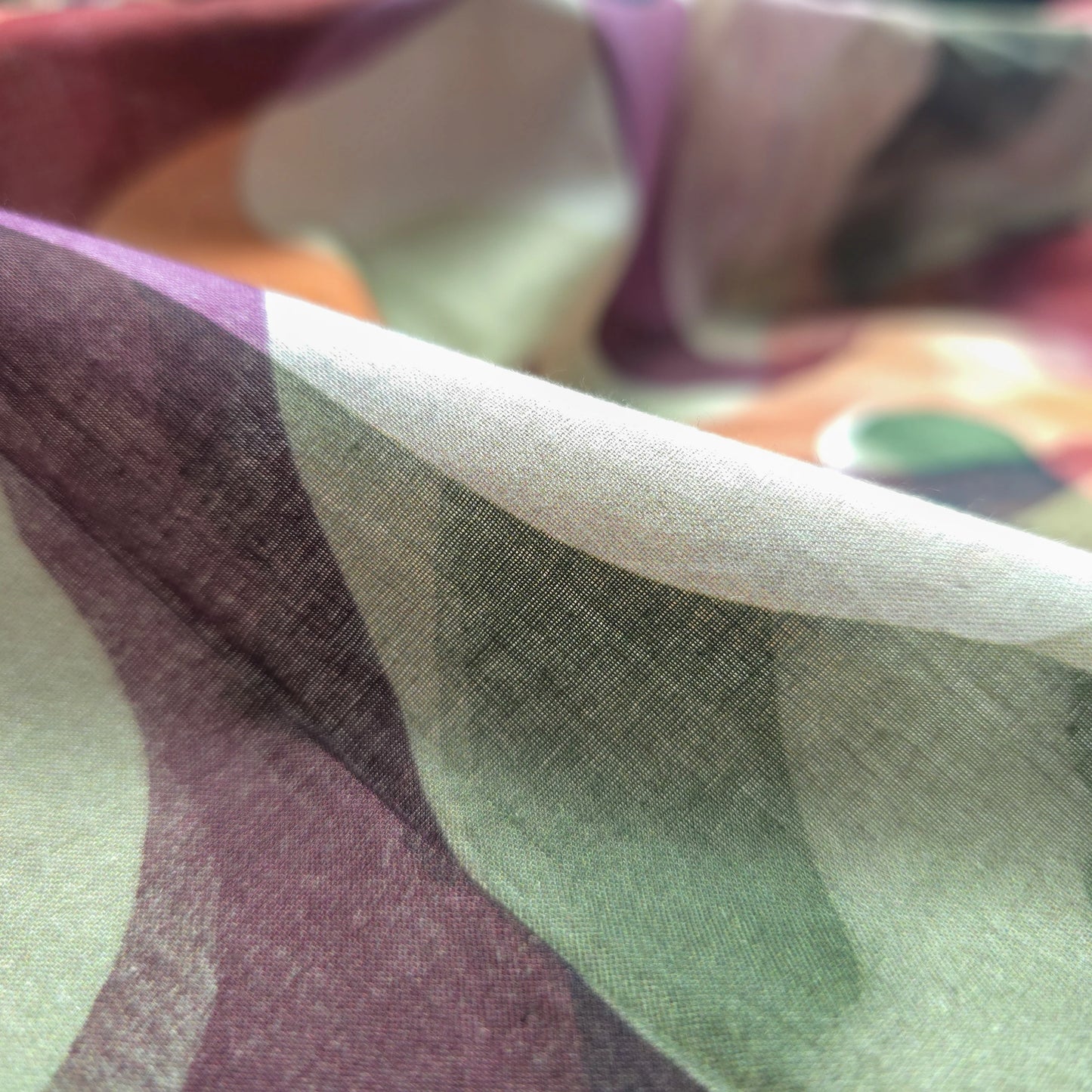 Abstract Fluid Art Printed Cambric Fabric