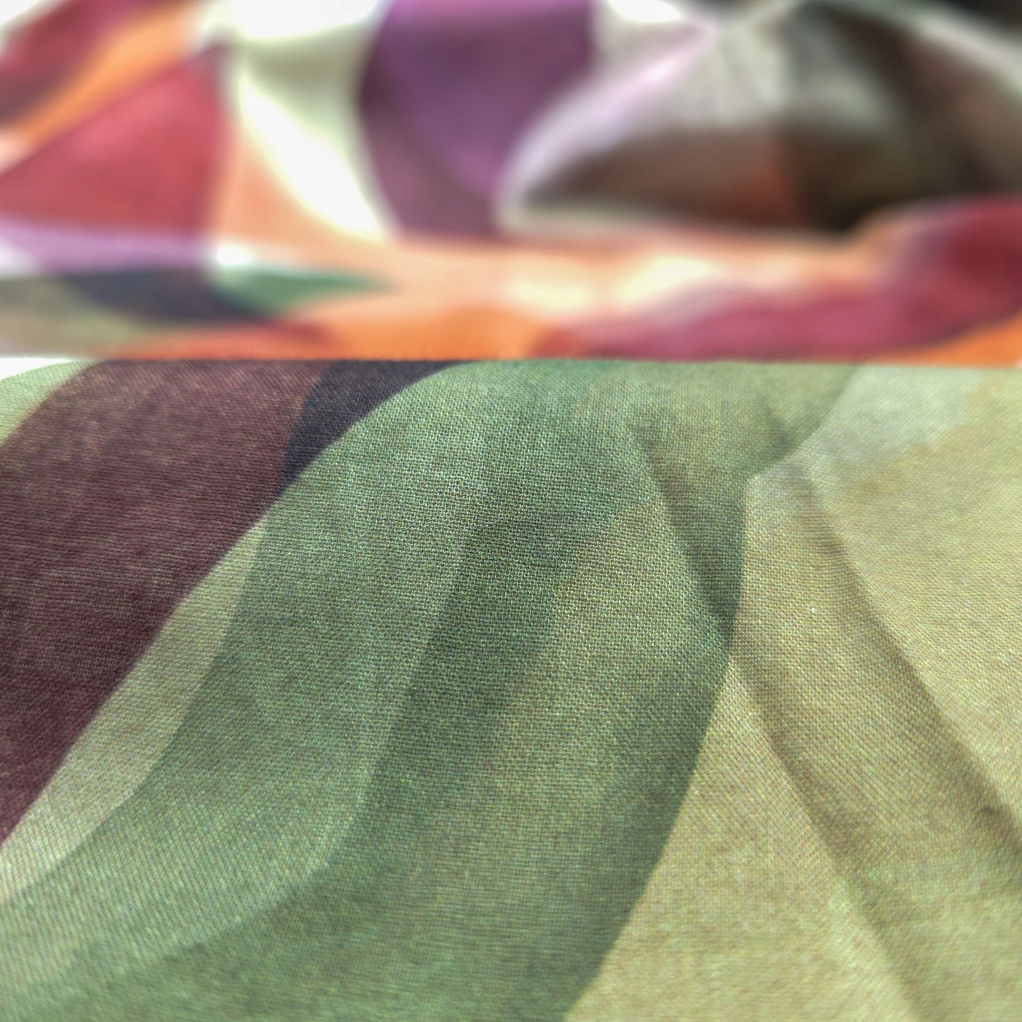 Abstract Fluid Art Printed Cambric Fabric