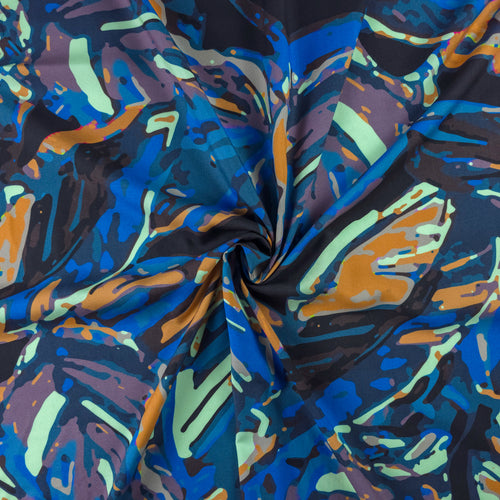 Abstract Camouflage Printed Cambric Fabric