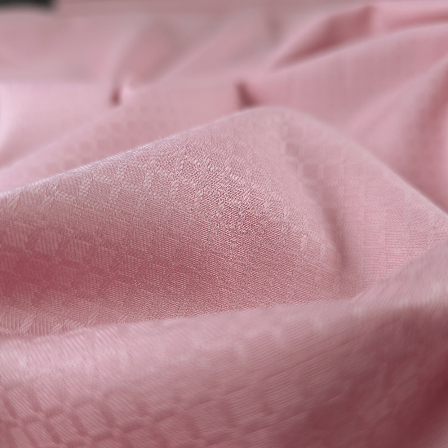 Plain Dyed Check Weave Cotton Dobby Fabric