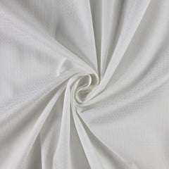 Plain Dyed Check Weave Cotton Dobby Fabric - White