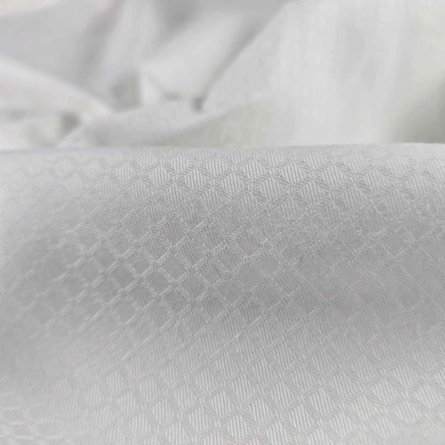 Plain Dyed Check Weave Cotton Dobby Fabric