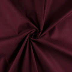 Plain Dyed Check Weave Cotton Dobby Fabric - Maroon