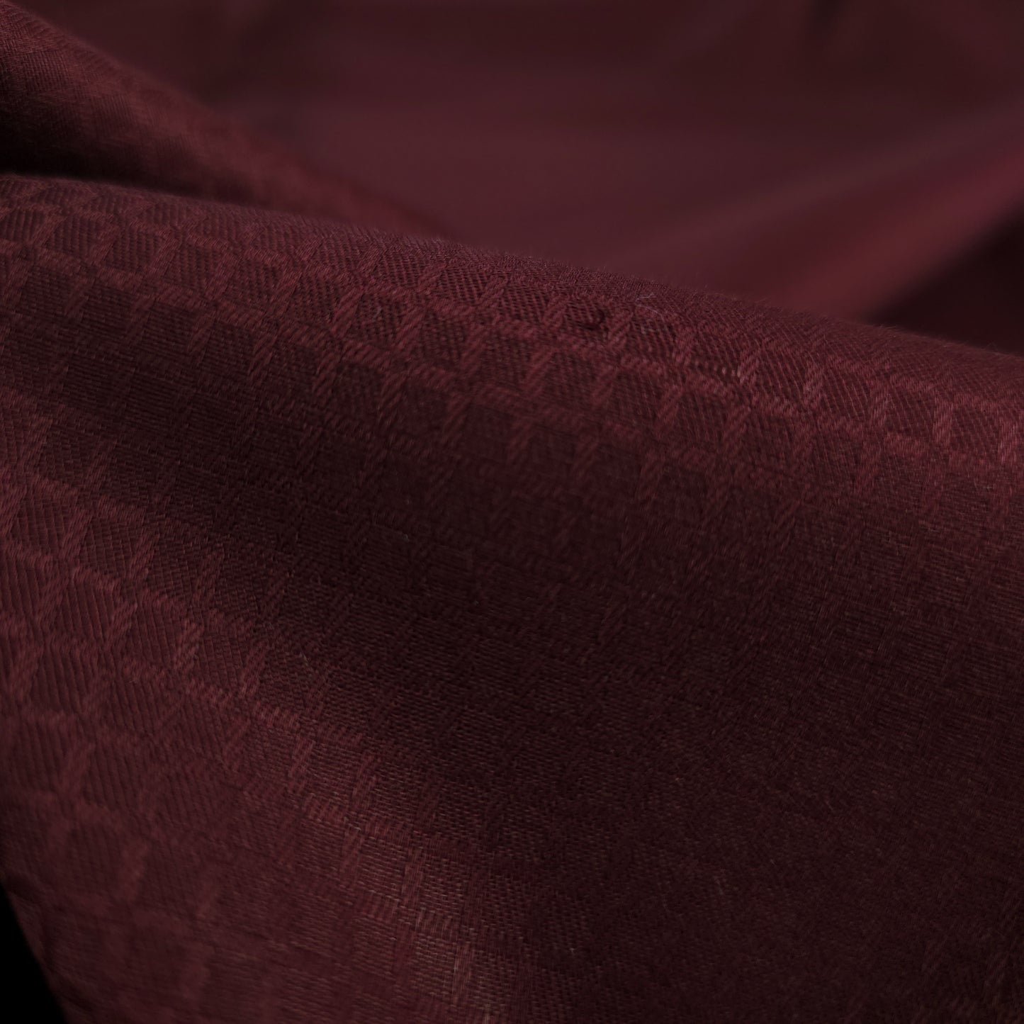 Plain Dyed Check Weave Cotton Dobby Fabric