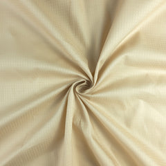 Plain Dyed Check Weave Cotton Dobby Fabric - Cream