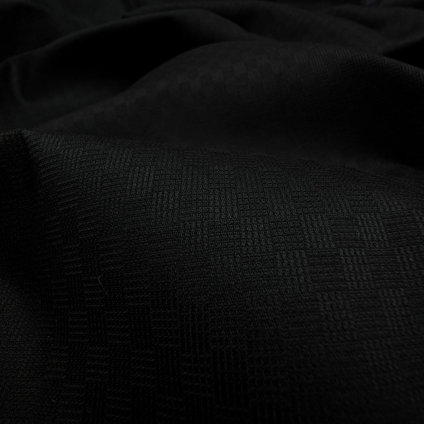 Plain Dyed Mini Check Cotton Dobby Fabric