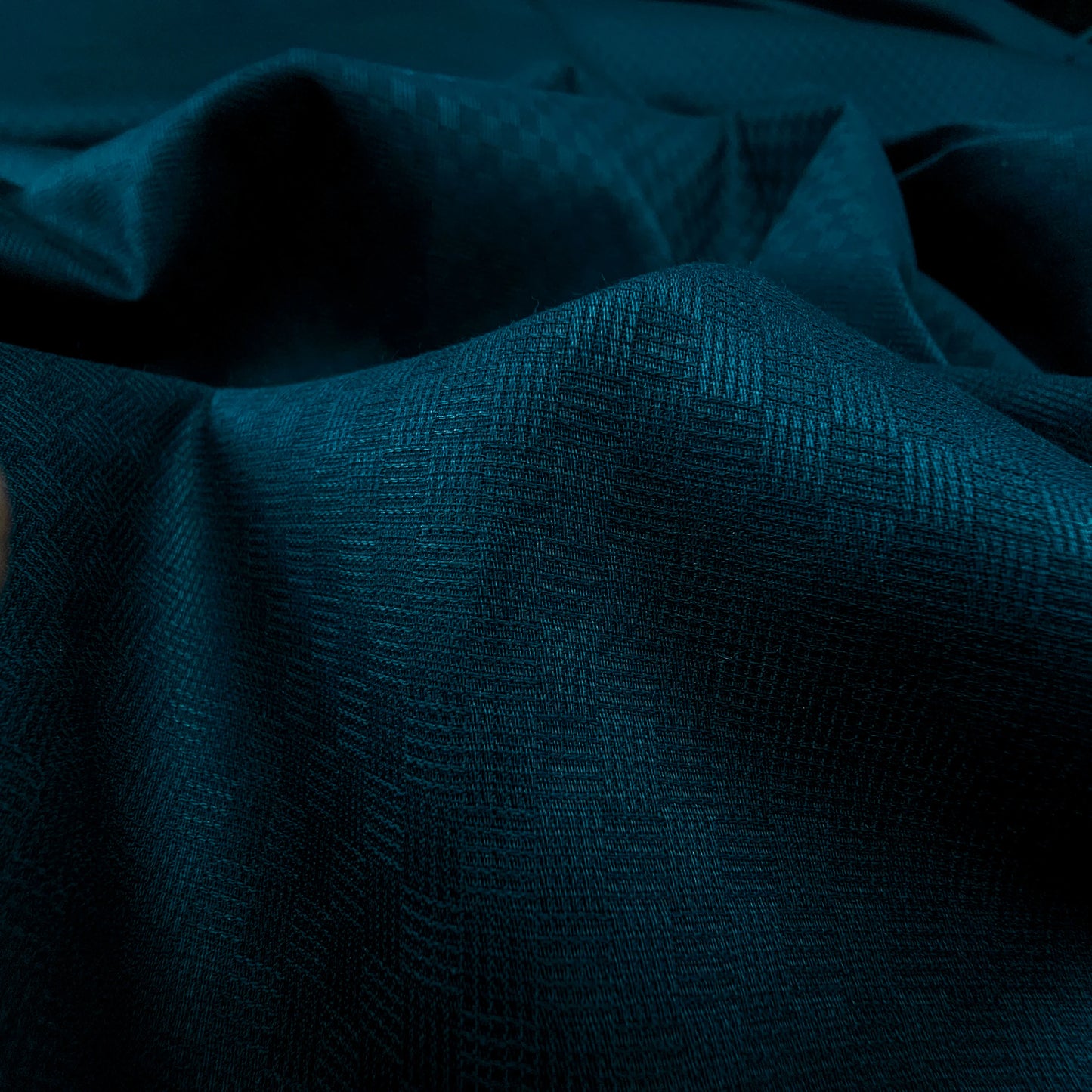 Plain Dyed Mini Check Cotton Dobby Fabric