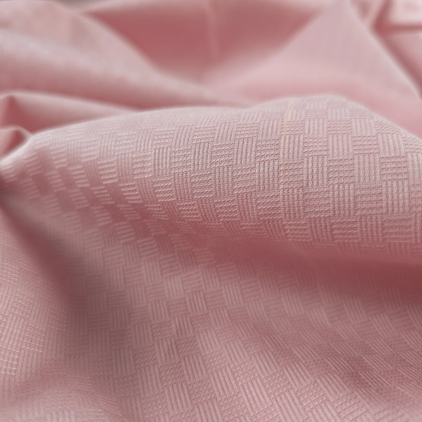 Plain Dyed Mini Check Cotton Dobby Fabric