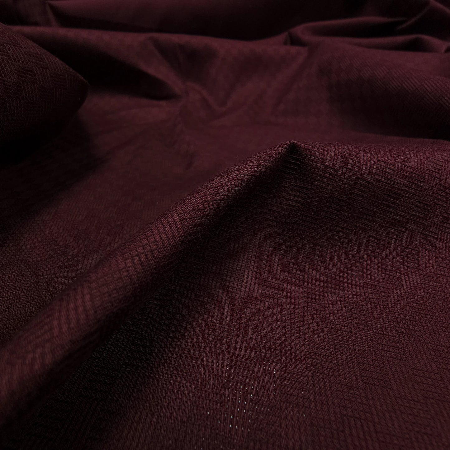 Plain Dyed Mini Check Cotton Dobby Fabric