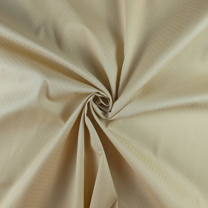Plain Dyed Mini Check Cotton Dobby Fabric - Cream