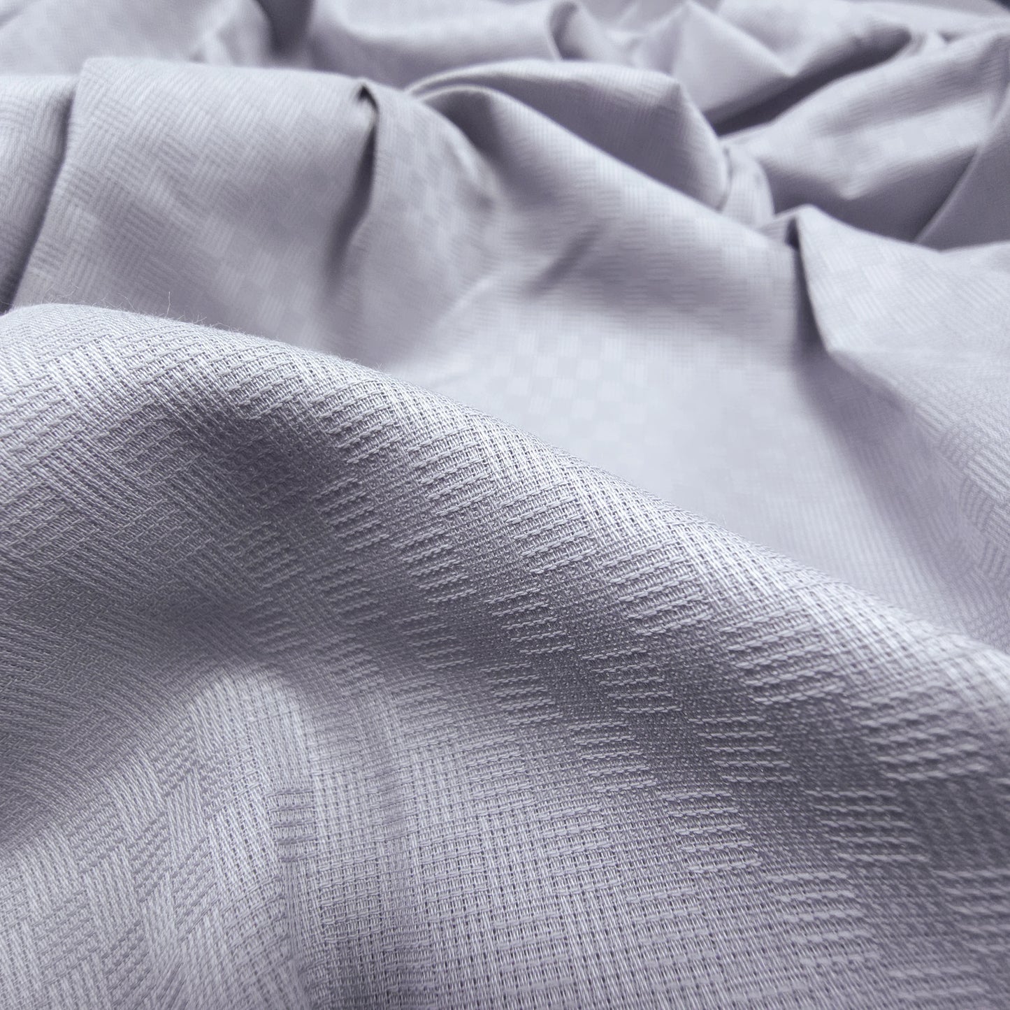 Plain Dyed Mini Check Cotton Dobby Fabric