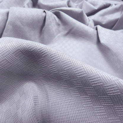 Plain Dyed Mini Check Cotton Dobby Fabric - Lavender Mist
