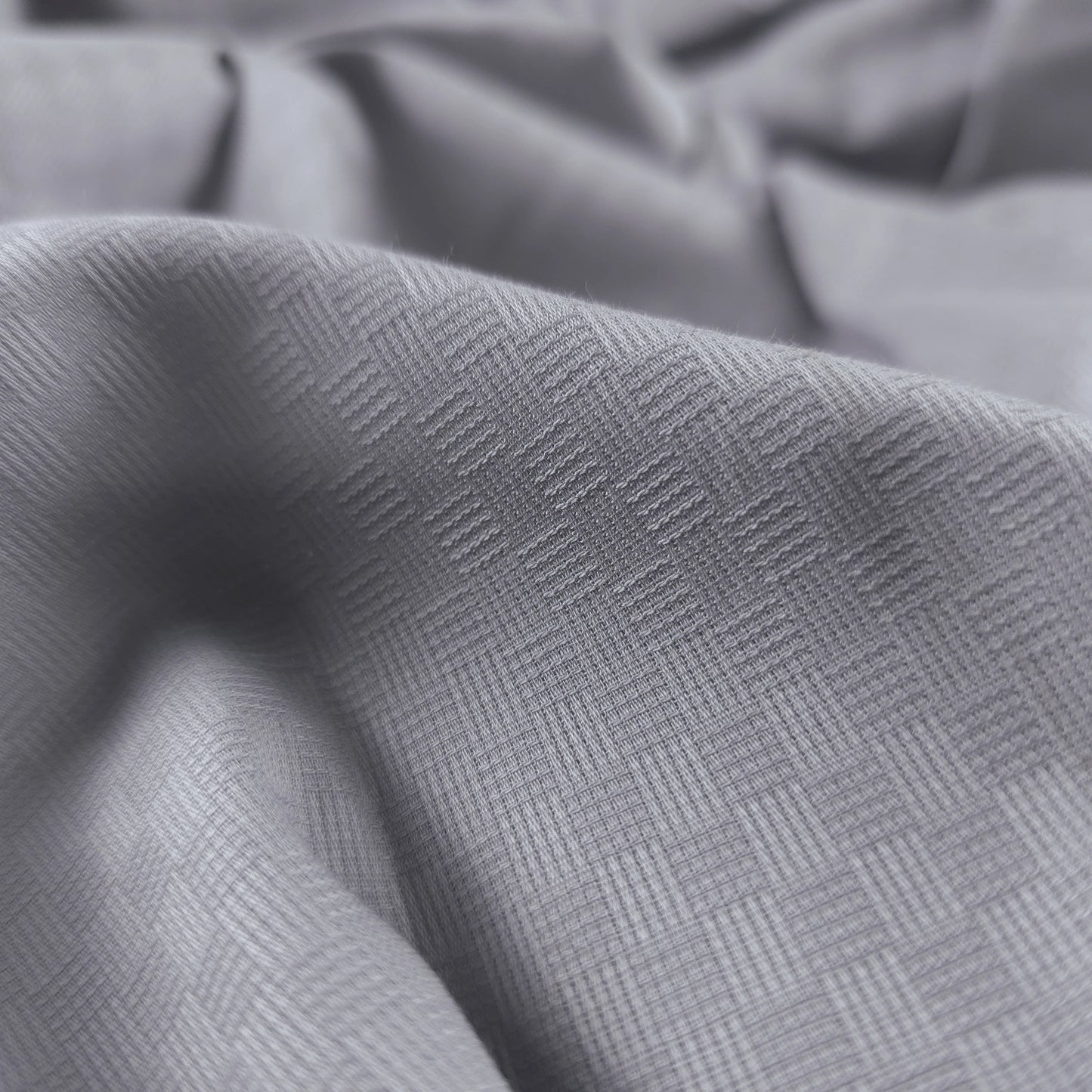 Plain Dyed Mini Check Cotton Dobby Fabric