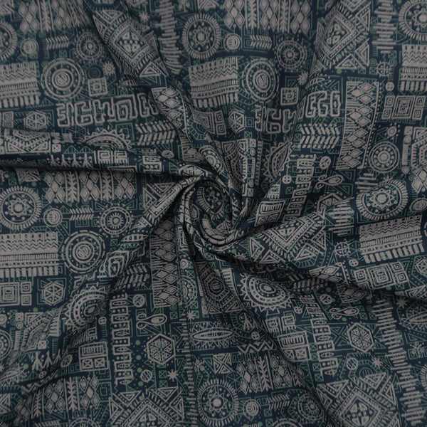 Tribal Geometric Poplin Fabric