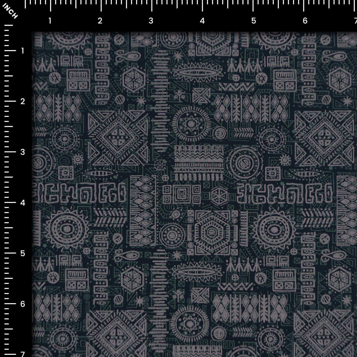 Tribal Geometric Poplin Fabric