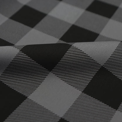 Geometric Check Panel Poplin Fabric