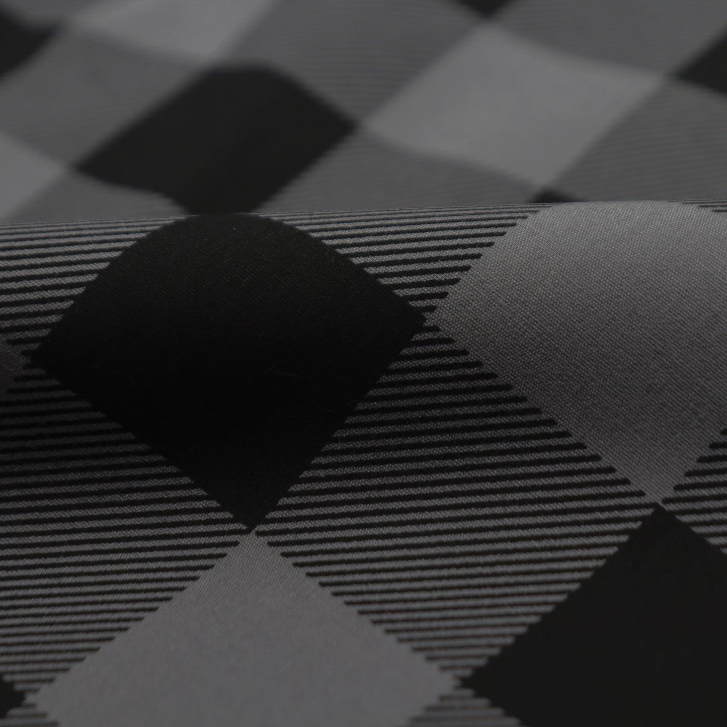 Geometric Check Panel Poplin Fabric