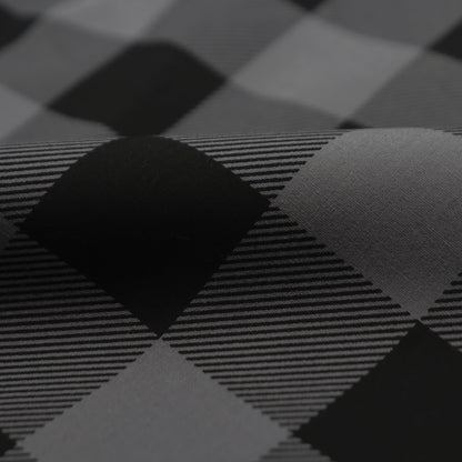Geometric Check Panel Poplin Fabric