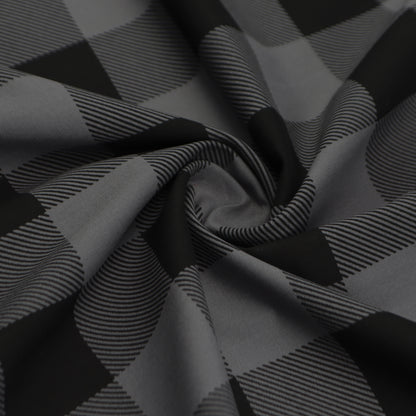 Geometric Check Panel Poplin Fabric