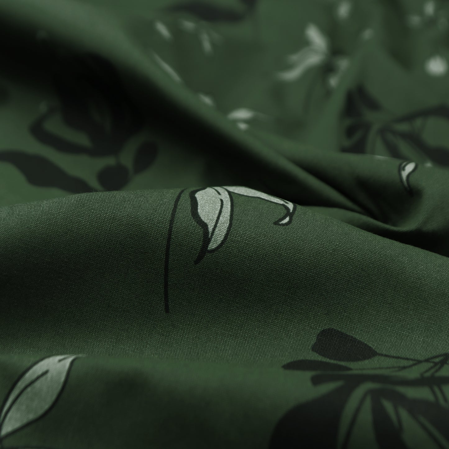 Botanical Silhouette Poplin Fabric