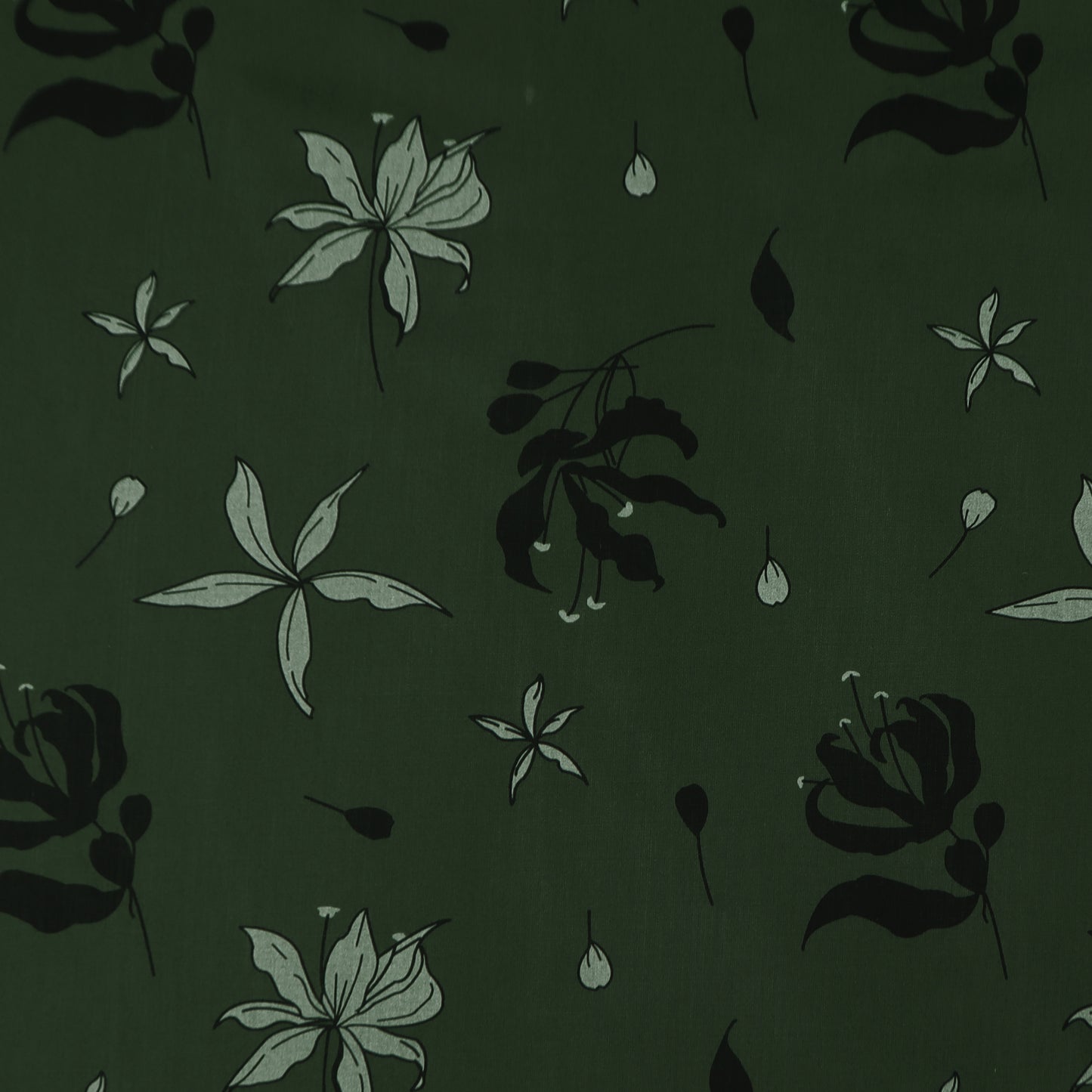 Botanical Silhouette Poplin Fabric