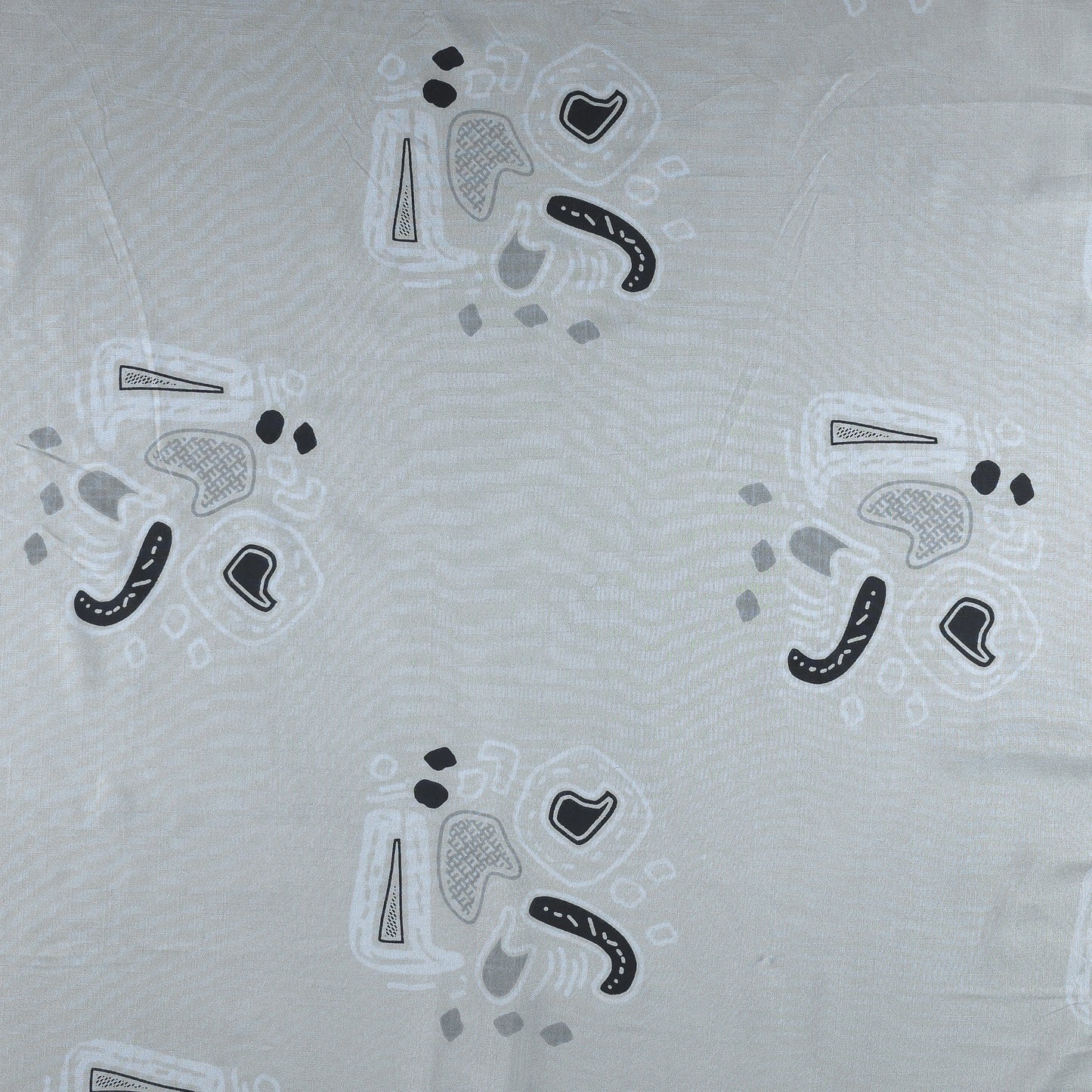Minimal Geometric Motif Modal Rayon Fabric