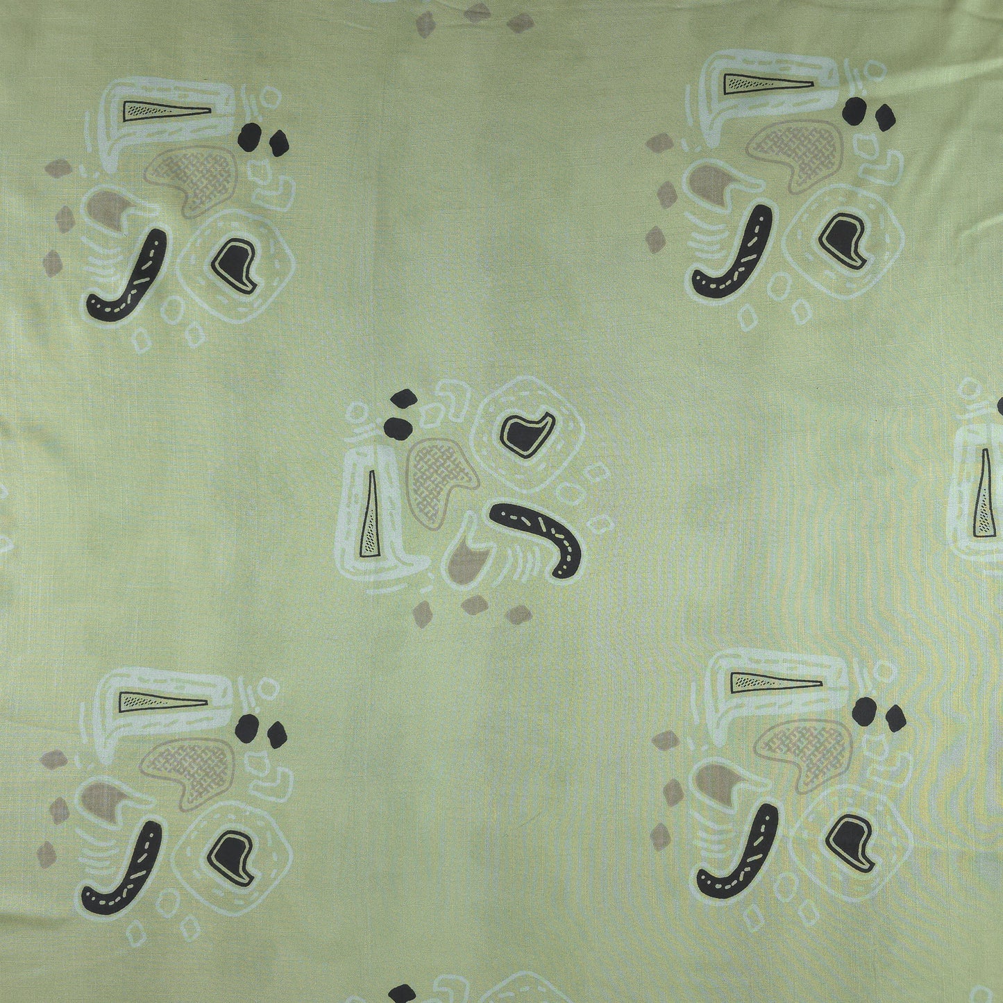 Minimal Geometric Motif Modal Rayon Fabric