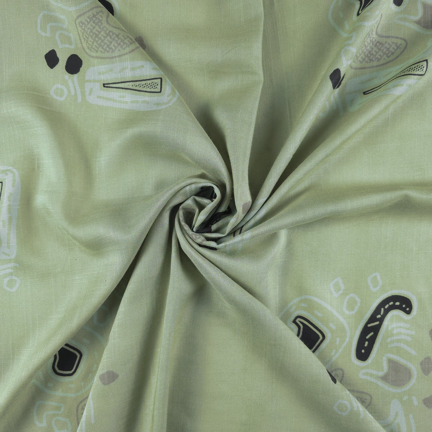 Minimal Geometric Motif Modal Rayon Fabric