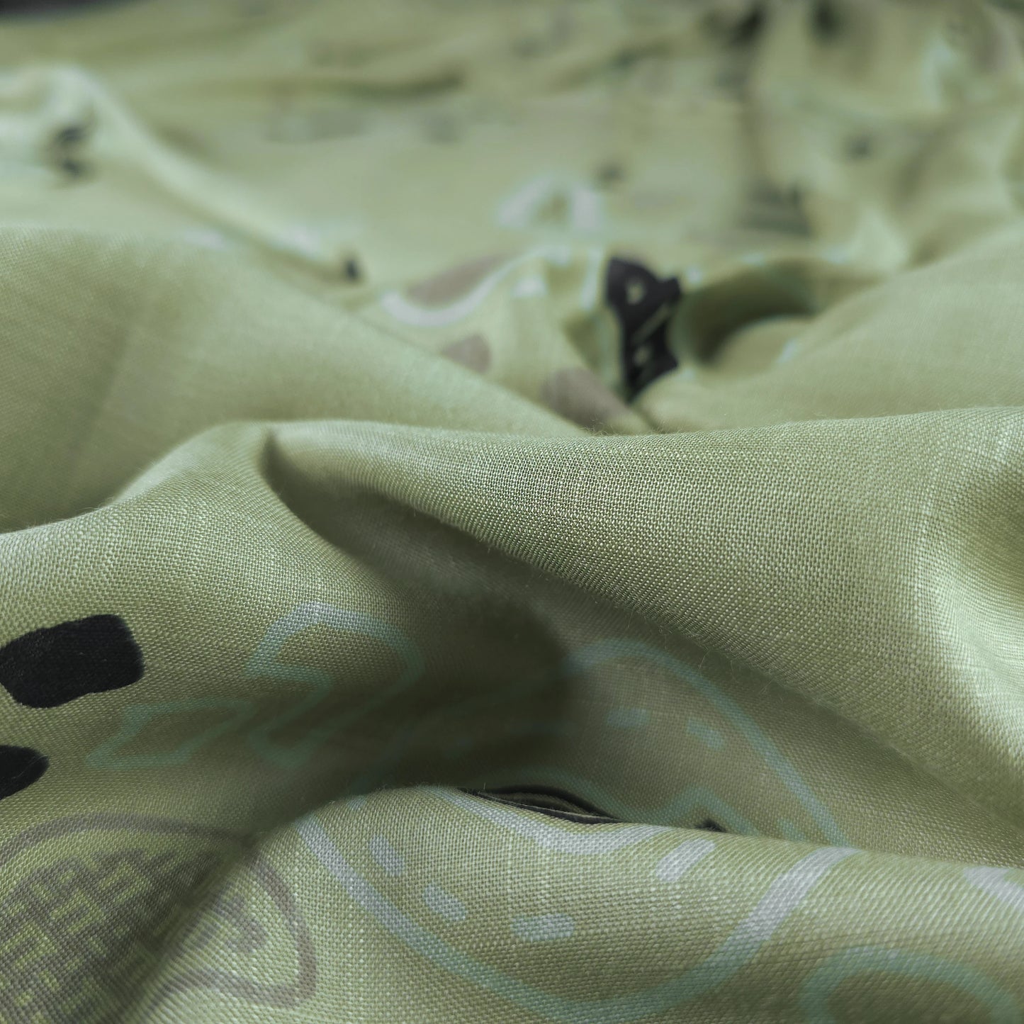 Minimal Geometric Motif Modal Rayon Fabric