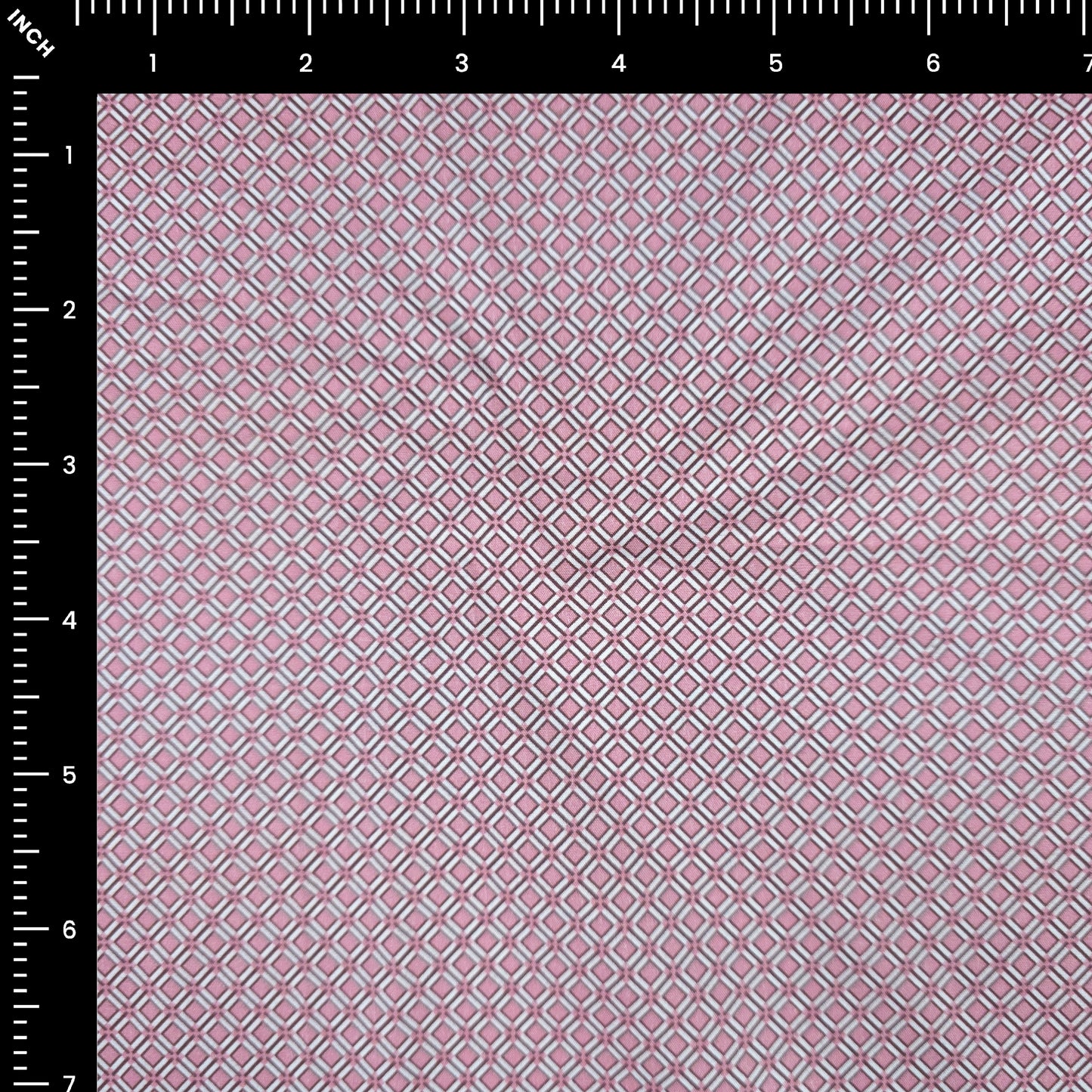 Classic Diamond Trellis Printed Poplin Fabric