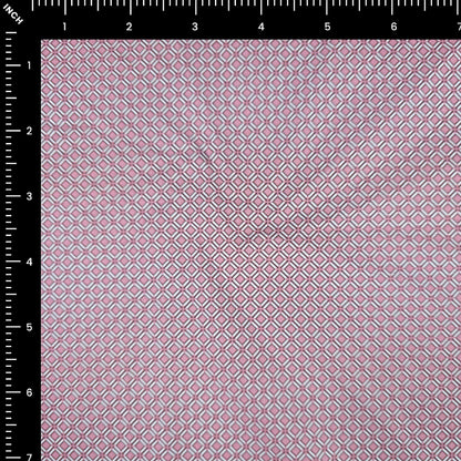Classic Diamond Trellis Printed Poplin Fabric
