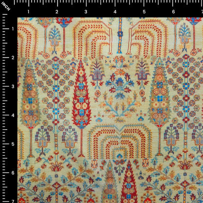 Heritage Mosaic Printed Poly-Cotton Fabric