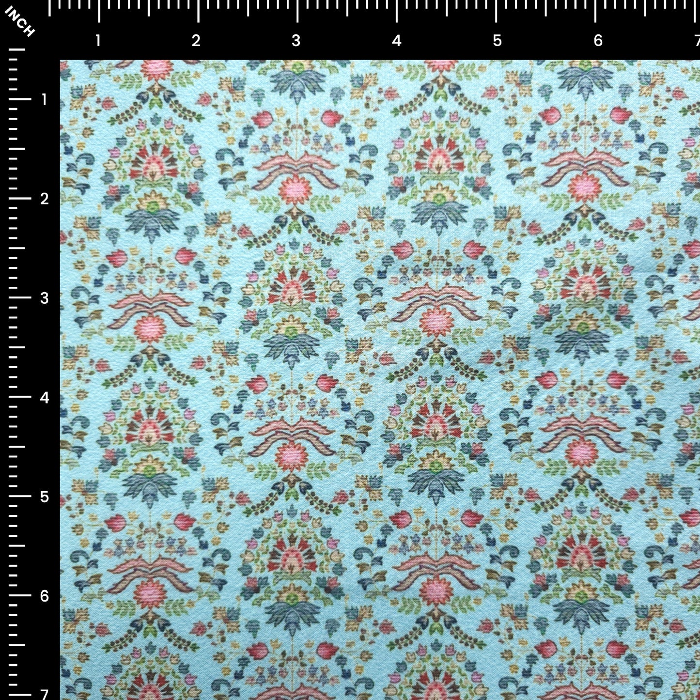 Royal Garden Mosaic Printed Poly-Cotton Fabric