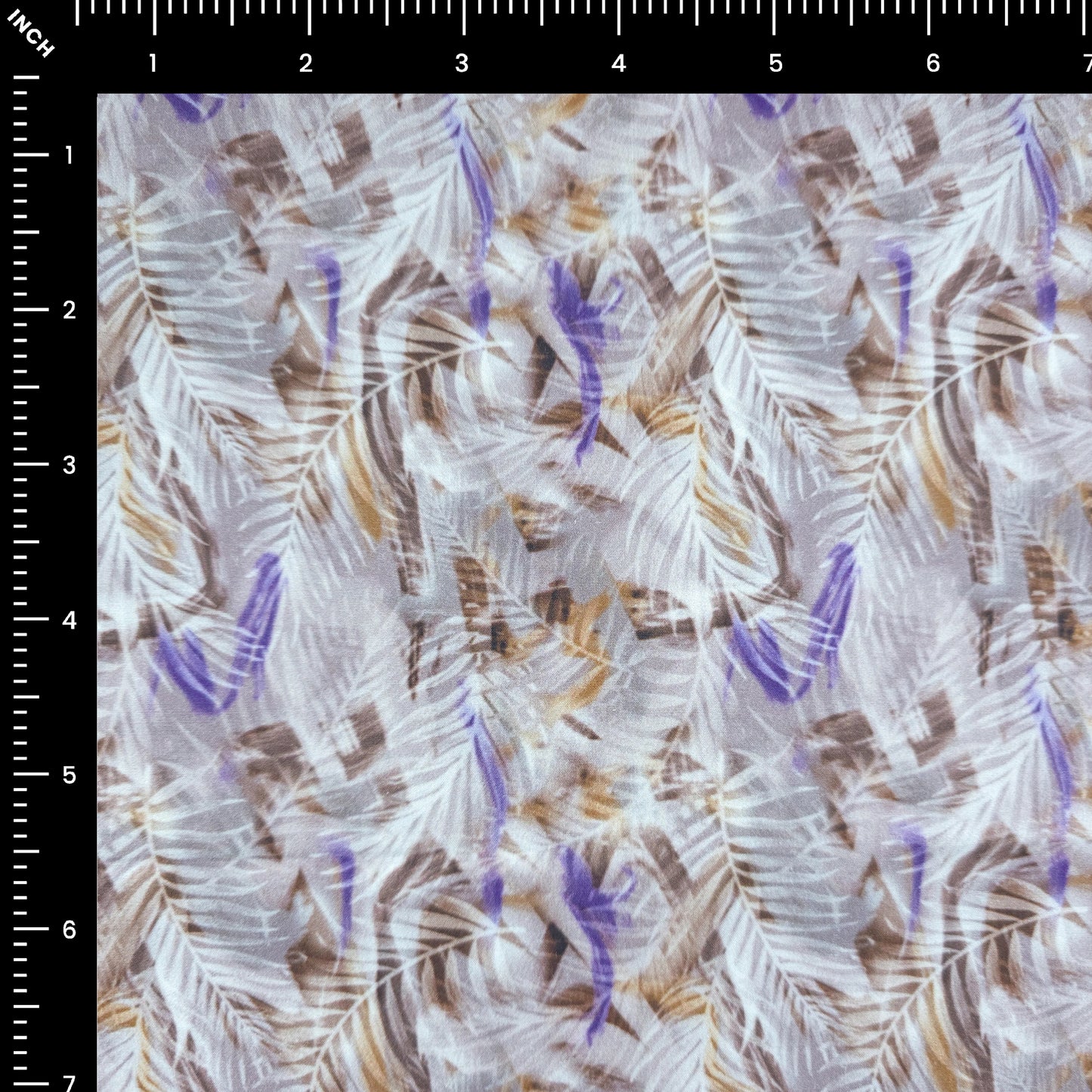 Tropical Feather Breeze Printed Poplin Fabric